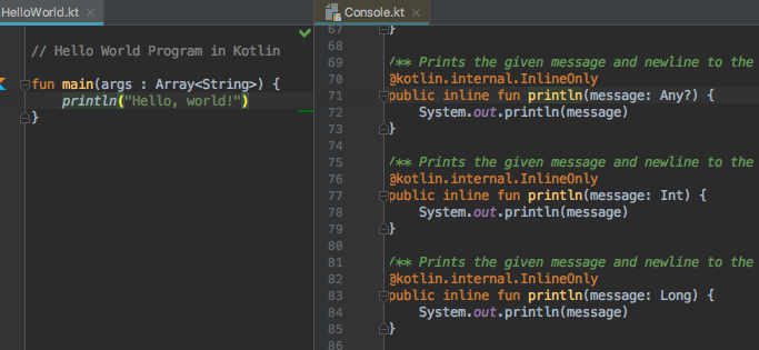 Kotlin中的console.kt聲明文件